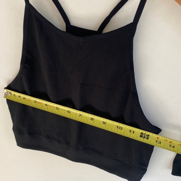 (AA4) Odiva Black Ribbed 2piece Tank top and Biker Short set, Size XL, NWT - Picture 13 of 14